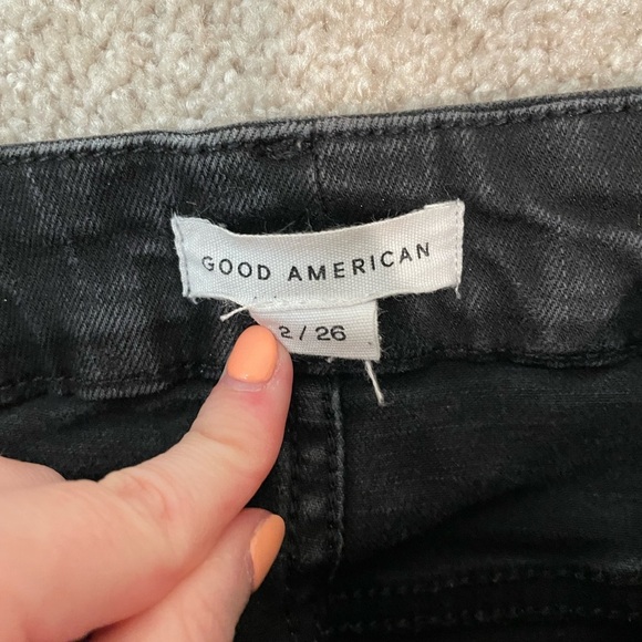 Good American Black Distressed Jeans - Picture 2 of 5